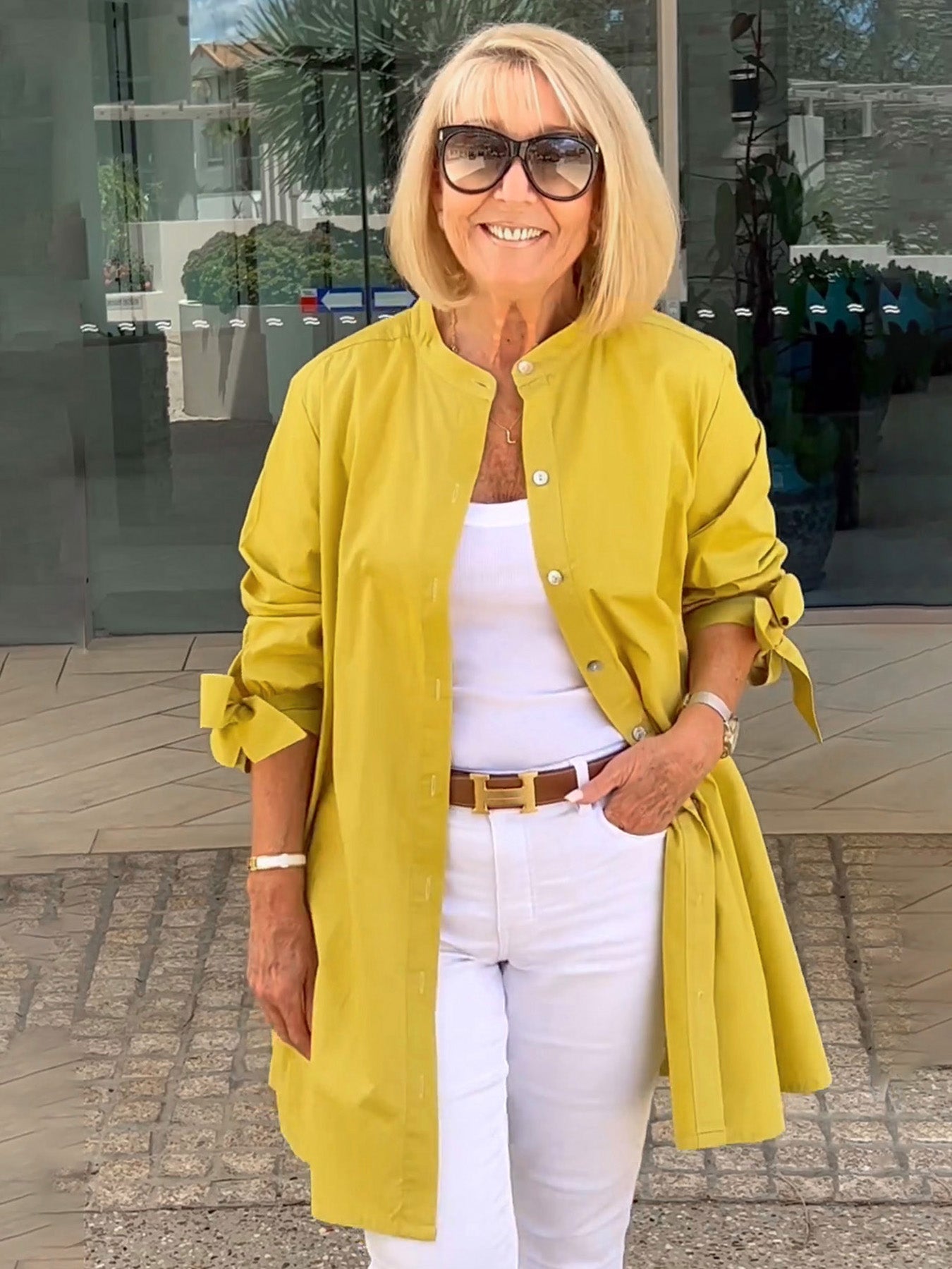 Liora™ - Veste Chemise Longue Boutonnée en Coton (Aujourd'hui seulement : 1 acheté = 1 offert !)