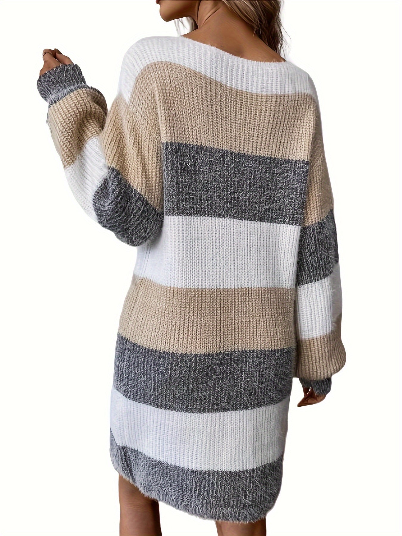 Lucile™ - Robe Pull Rayée Élégante et Confortable