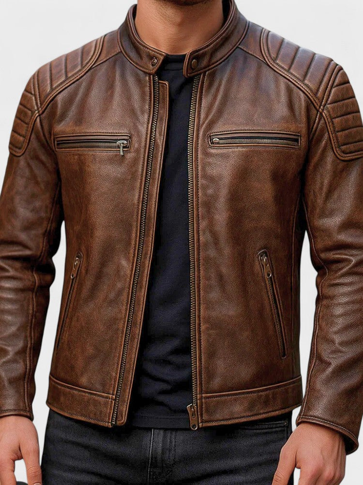 Xavier™ - Blouson Vintage en Cuir Homme
