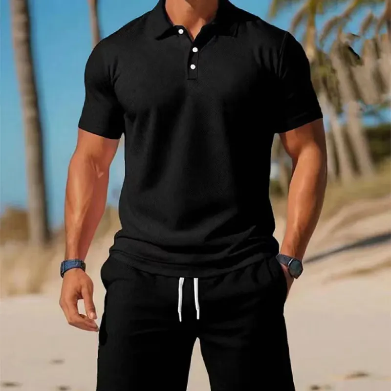 Adrien - Ensemble d'été pour hommes avec polo et shorts