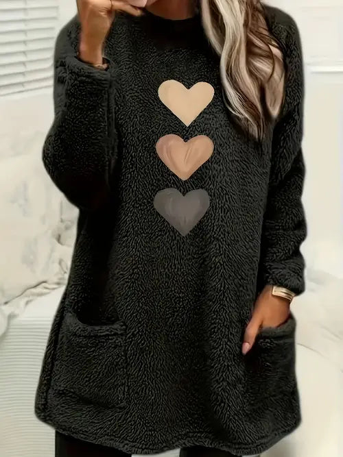 Patrice™ - Sweatshirt Polaire Cœur Coloré avec Poches