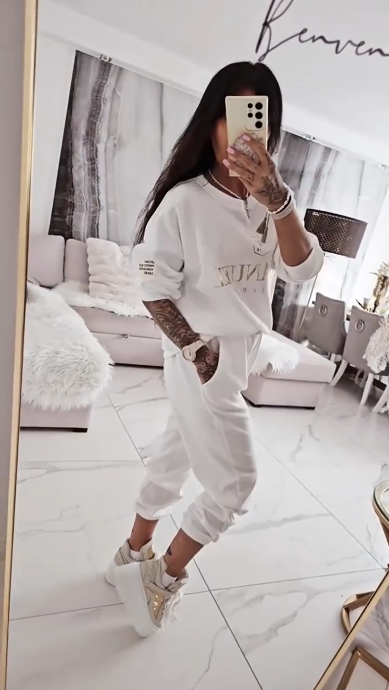 Quelisse™ - Ensemble blouse imprimée et pantalon ample pour femme