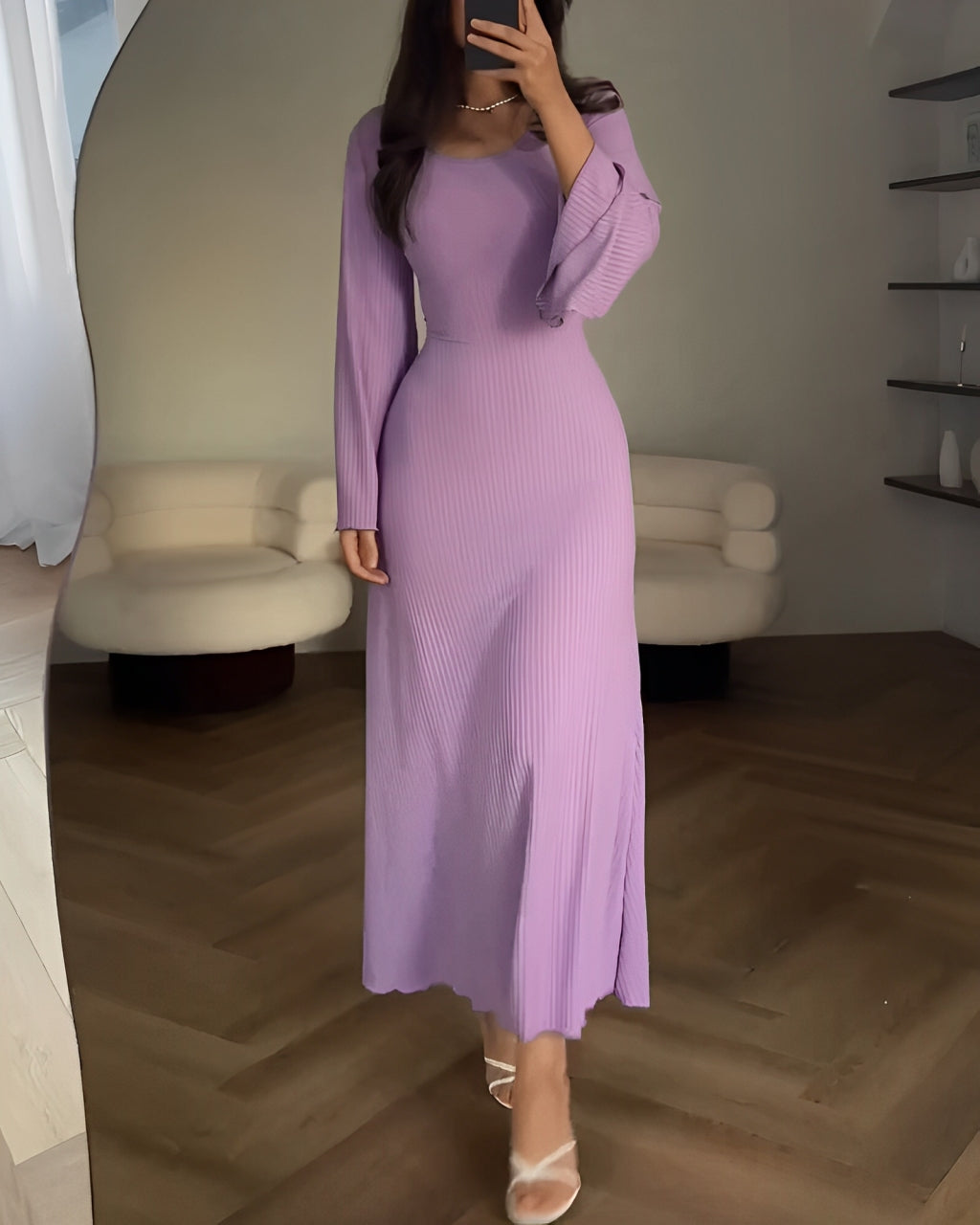 Sandrine™ - Robe Maxi Élégante en Maille