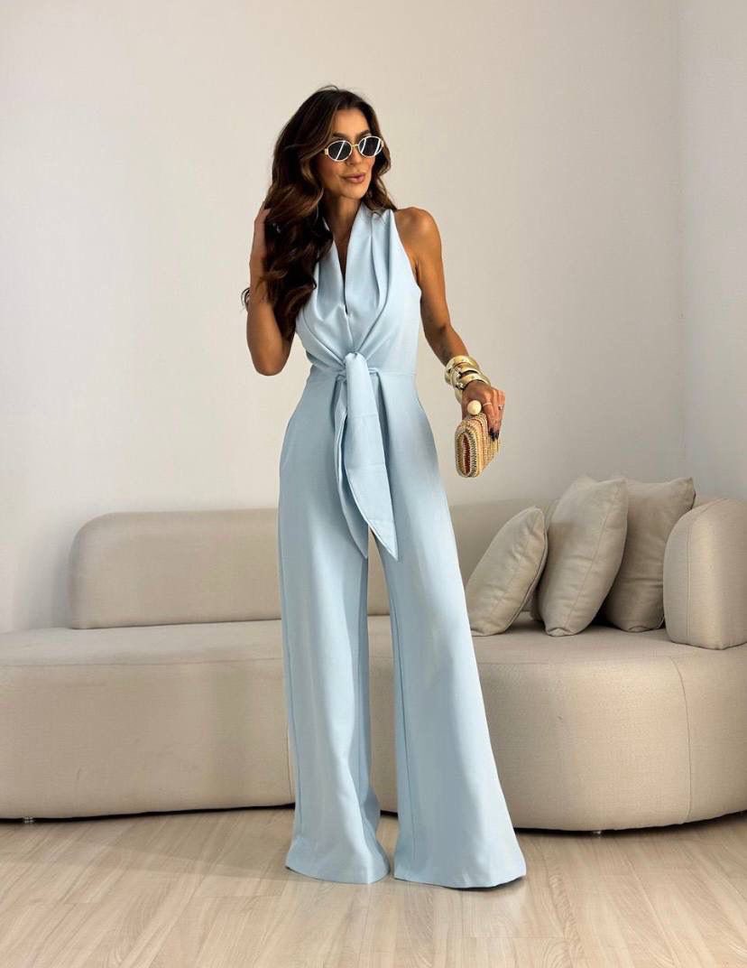 Nexellea™ - Combinaison Femme Fluide Élégante Taille Marquée Style Chic Soirée