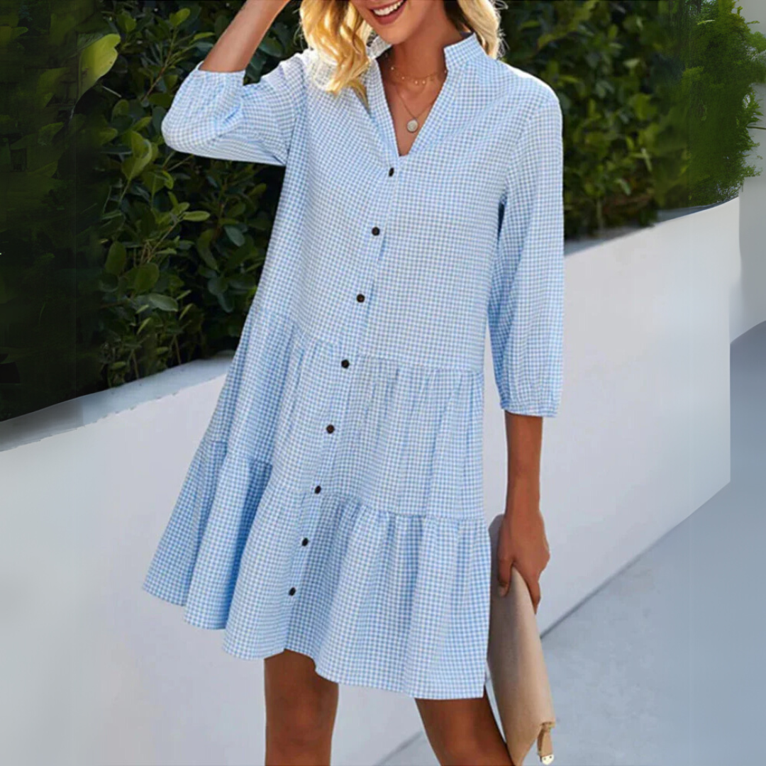 Isalina™ - Robe d’été à carreaux légère et flatteuse