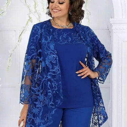 Fem™ - Ensemble Élégant en Dentelle – 3 Pièces