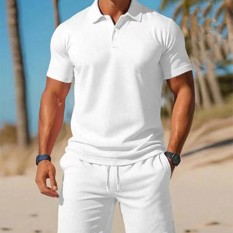 Adrien - Ensemble d'été pour hommes avec polo et shorts