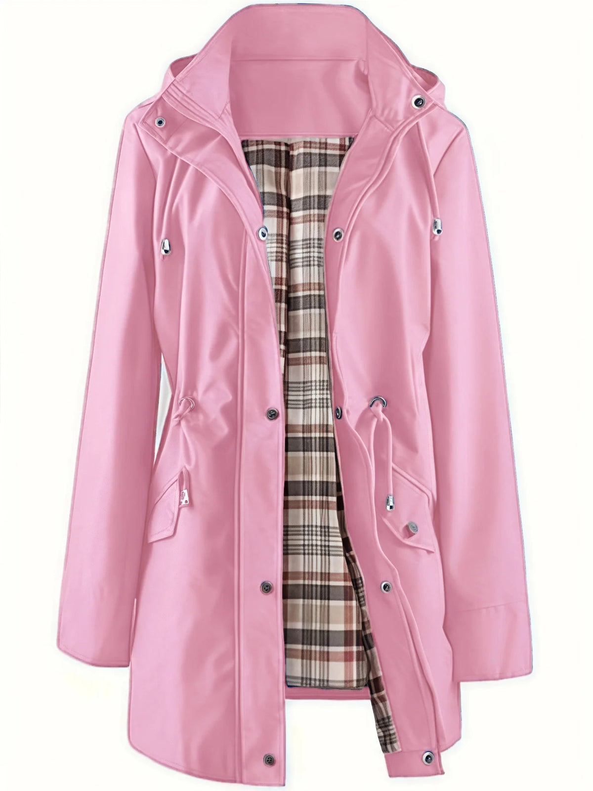 Geertruida - Imperméable femme long à capuche détachable et doublure