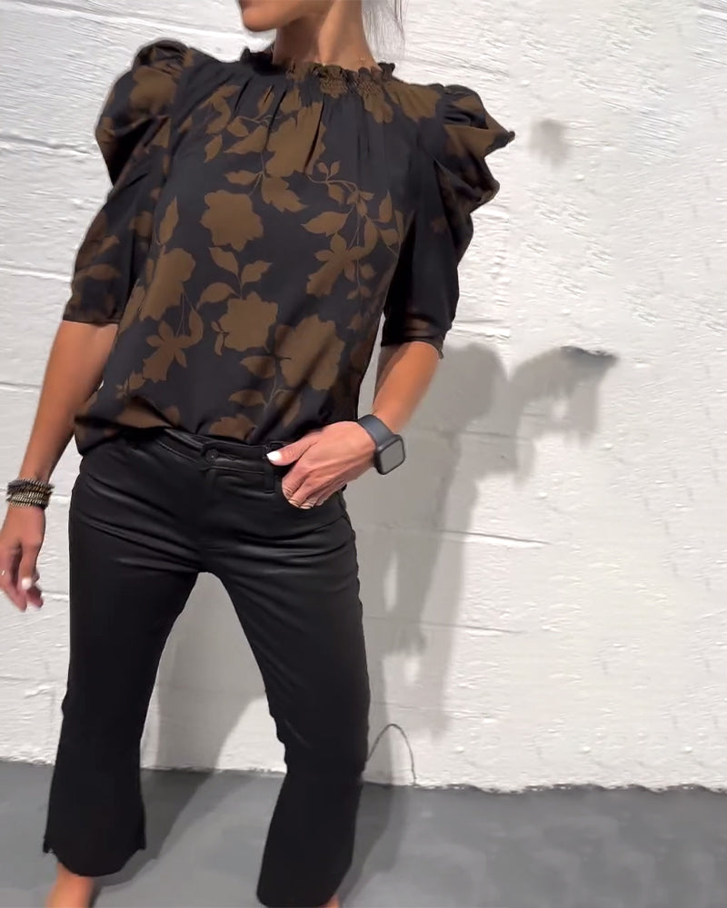 Bellamy™ - Blouse à Manches Bouffantes avec Volants
