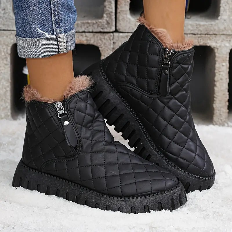 Riviana™ - Bottes d’hiver pour femme en cuir avec soutien orthopédique