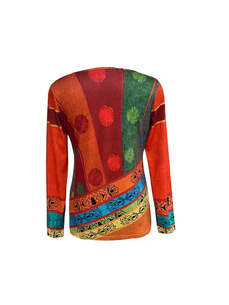 Doralivienne - Blouse Ethnique Manches Longues Chic