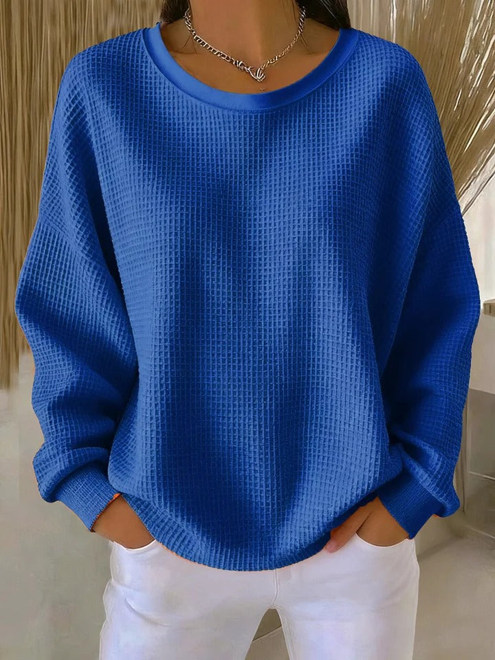 Rhosavienne – Pull Texturé Doux au Confort Enveloppant