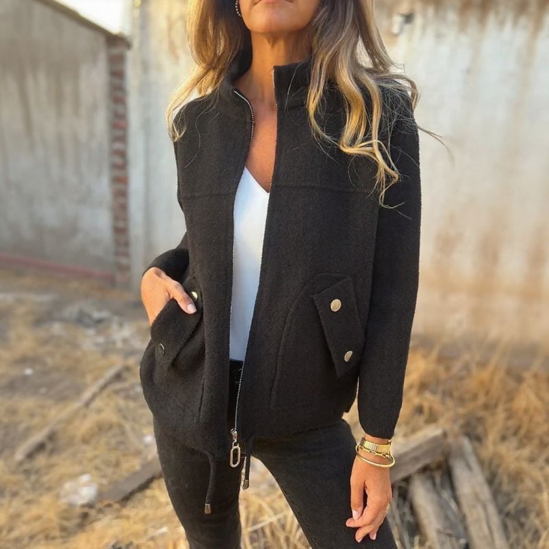 Emeline - Veste femme zippée avec col haut