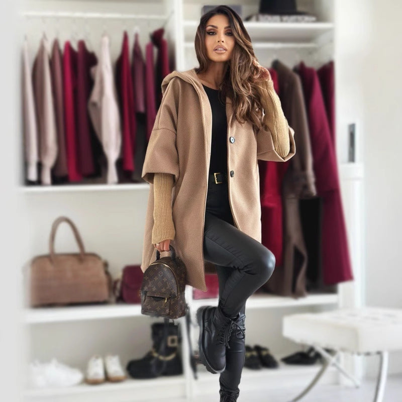 Quelirra - Veste Élégante à Capuche pour l’Automne et l’Hiver
