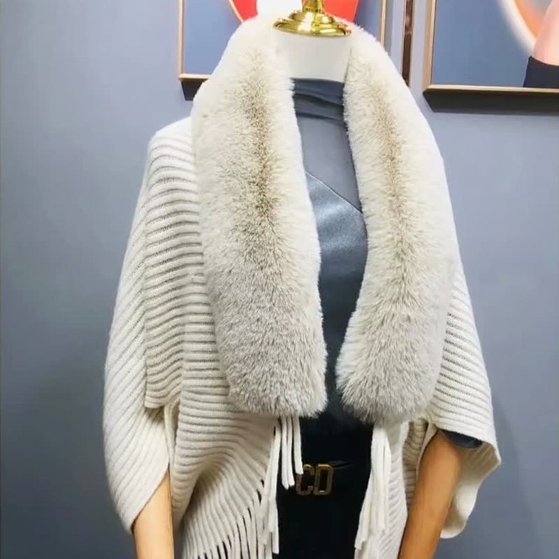 Martine™ - Châle élégant en fourrure de lapin pour un hiver luxueux