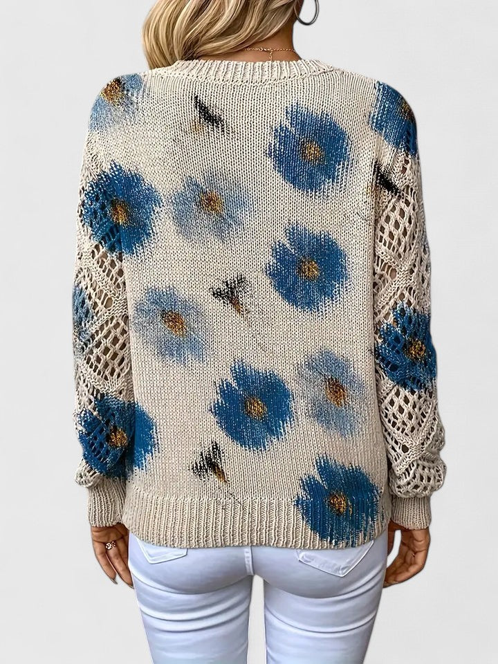 Marisavina - Pull Floral Vintage Élégant