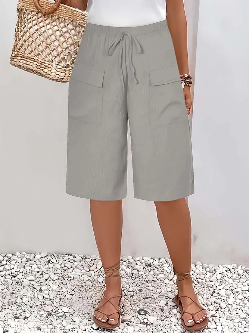 Aomira™ - Short Femme Taille Élastique avec Poches