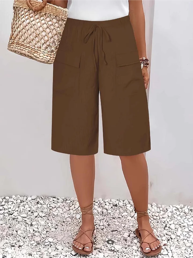 Aomira™ - Short Femme Taille Élastique avec Poches