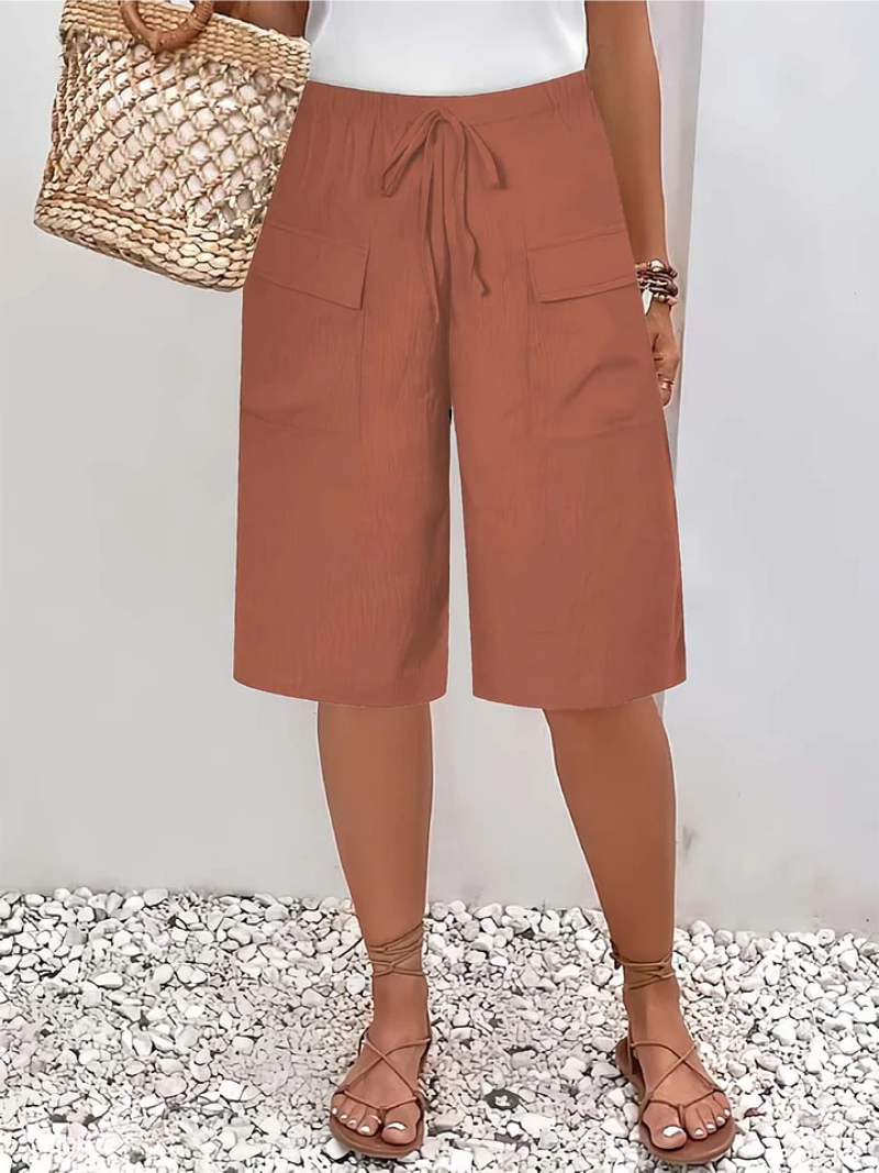 Aomira™ - Short Femme Taille Élastique avec Poches