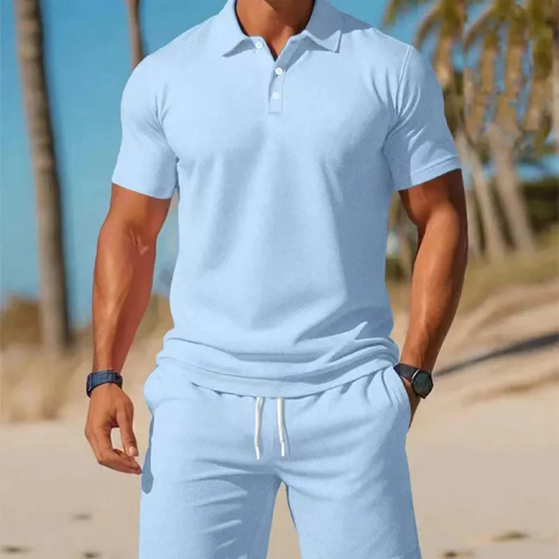 Adrien - Ensemble d'été pour hommes avec polo et shorts