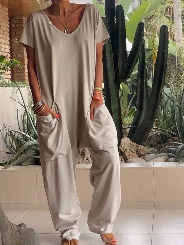 Zaria™ - Combinaison Élégante à Col V : Un Style Simple, Sophistiqué et Polyvalent