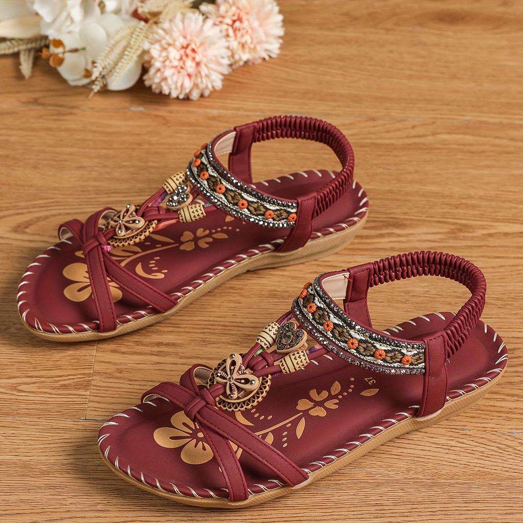 Hovira™ - Sandales Plates Bohèmes Confortables Style Ibiza Chic
