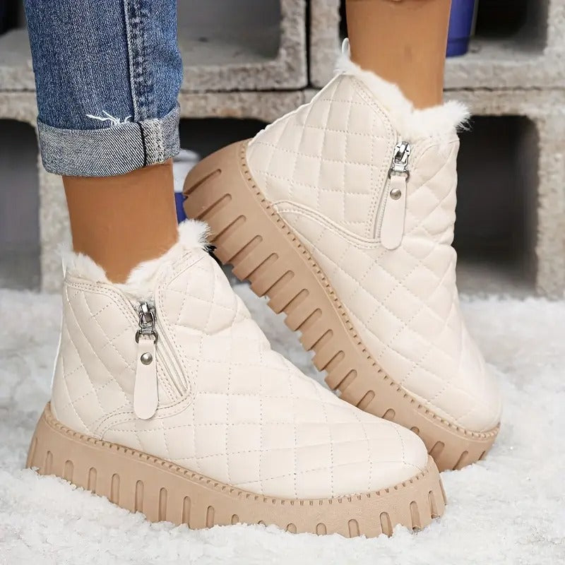 Riviana™ - Bottes d’hiver pour femme en cuir avec soutien orthopédique