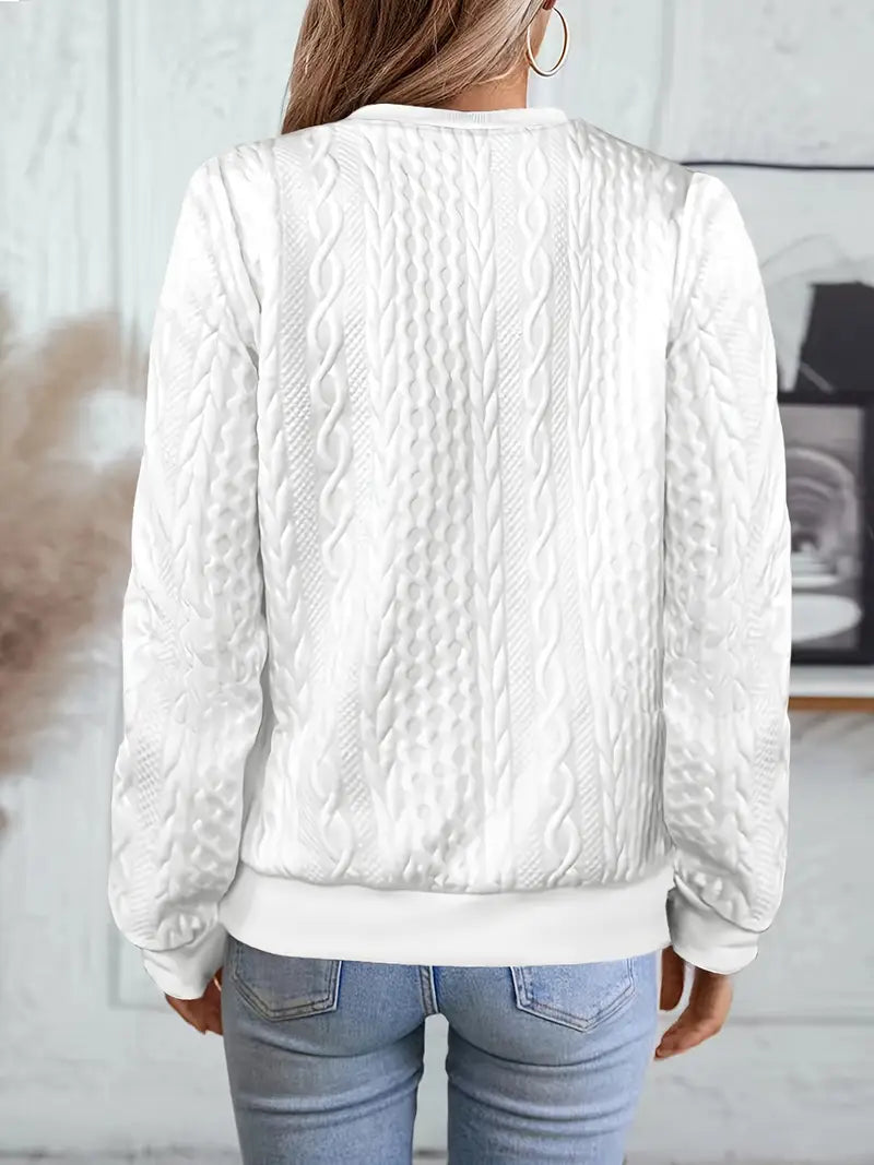 Elanisse™ - Veste Casual Femme à Col Baseball, Fermeture Éclair, Tissu Texturé