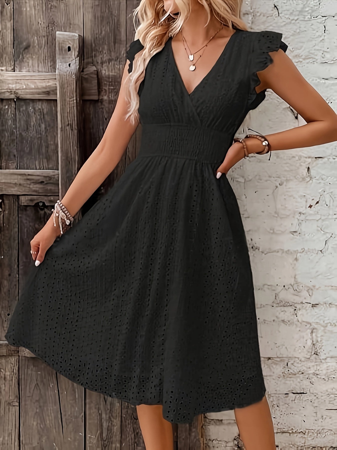 Darianne™ - Robe Portefeuille Élégante à Taille Froncée pour un Look Printanier et Estival