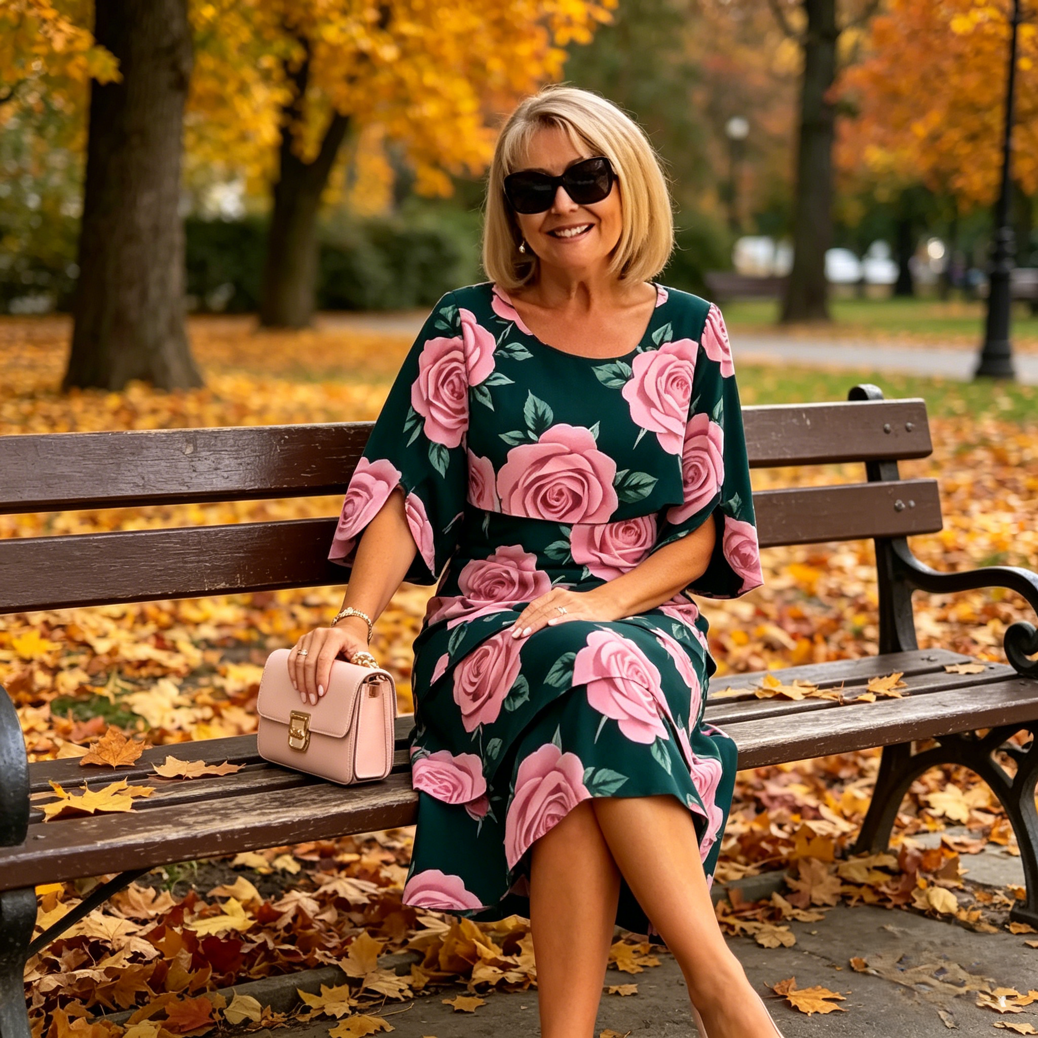 Qyvelle™ - Robe Femme Imprimé Floral Coupe Ample Manches Fluides Style Élégant