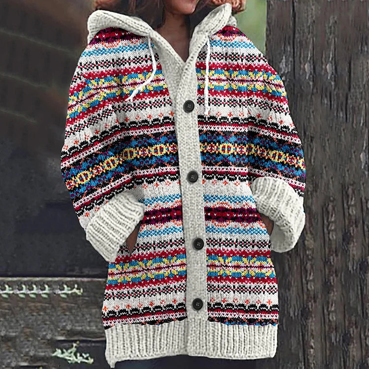 Angeline™ - Manteau chaud en laine tricotée