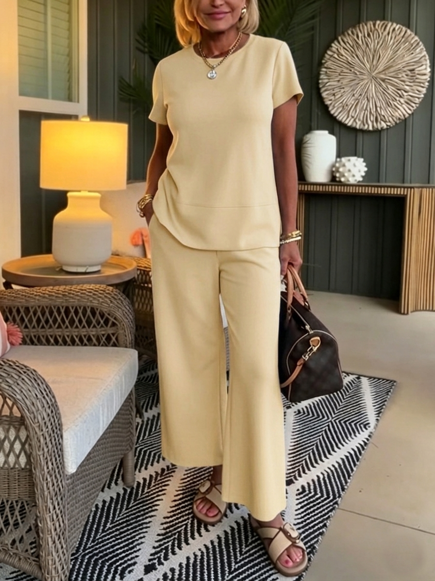 Kovirae™ - Ensemble Femme Minimaliste Fluide Confort Élégant Pour Quotidien