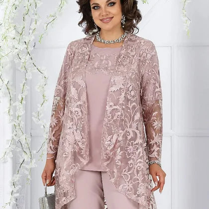 Fem™ - Ensemble Élégant en Dentelle – 3 Pièces