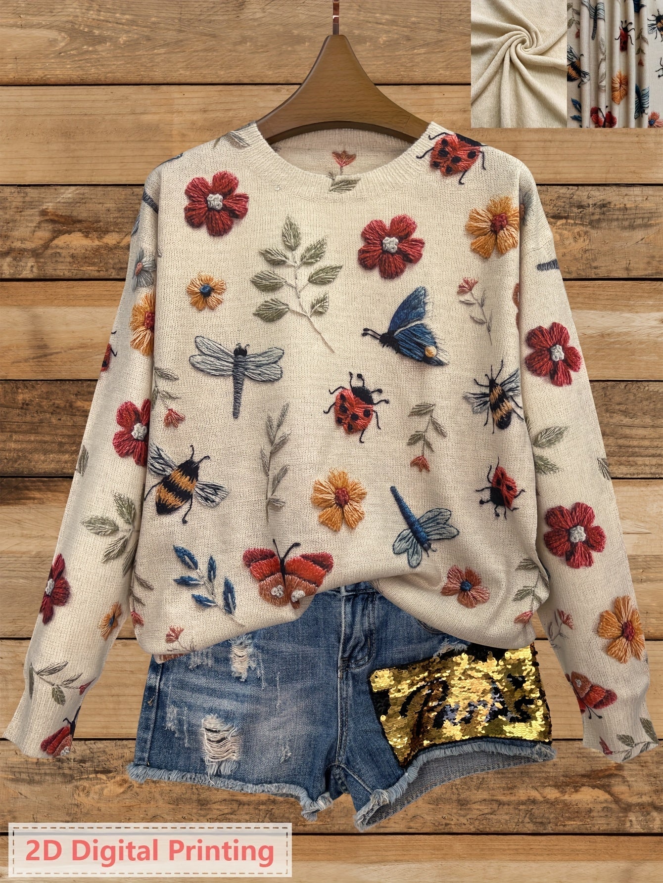 Fiorika™ - Pull Brodé Nature Élégante