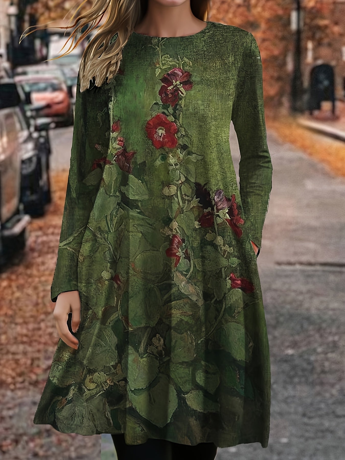 Stéphane™ - Robe Midi Florale Chic