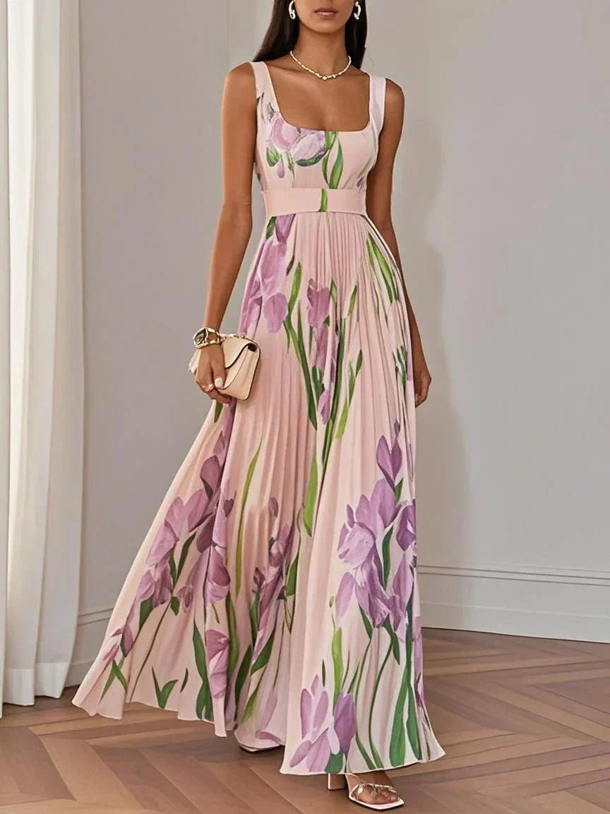 Roselitha - Robe Maxi Florale Élégante