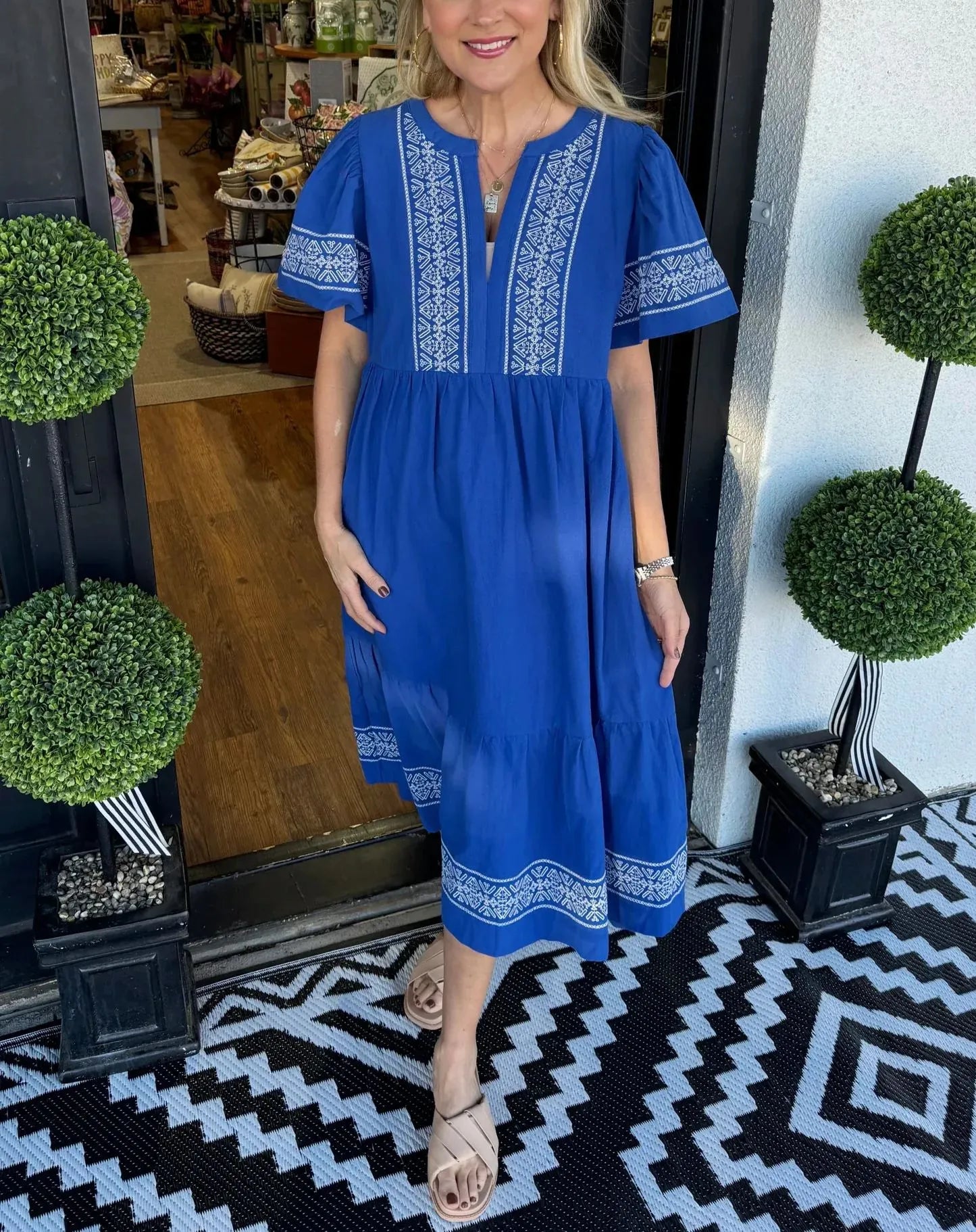 Noéa™ - Robe Longue Bohème à Col V