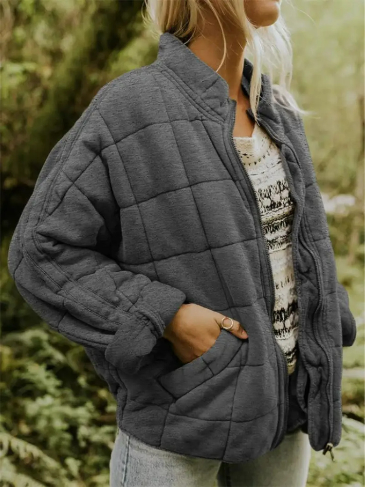 Jinthe - Veste femme matelassée zippée avec poches pratiques