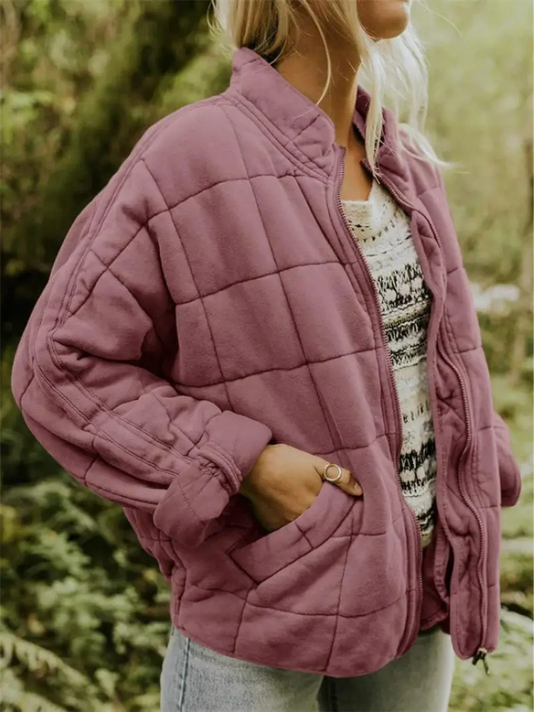 Jinthe - Veste femme matelassée zippée avec poches pratiques
