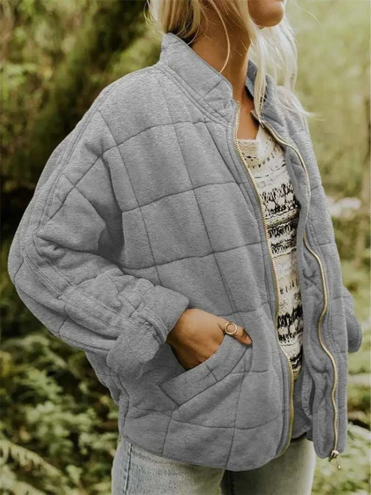 Jinthe - Veste femme matelassée zippée avec poches pratiques