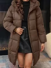 Oralindrea - Manteau D’Hiver Léger Et Élégant À Capuche