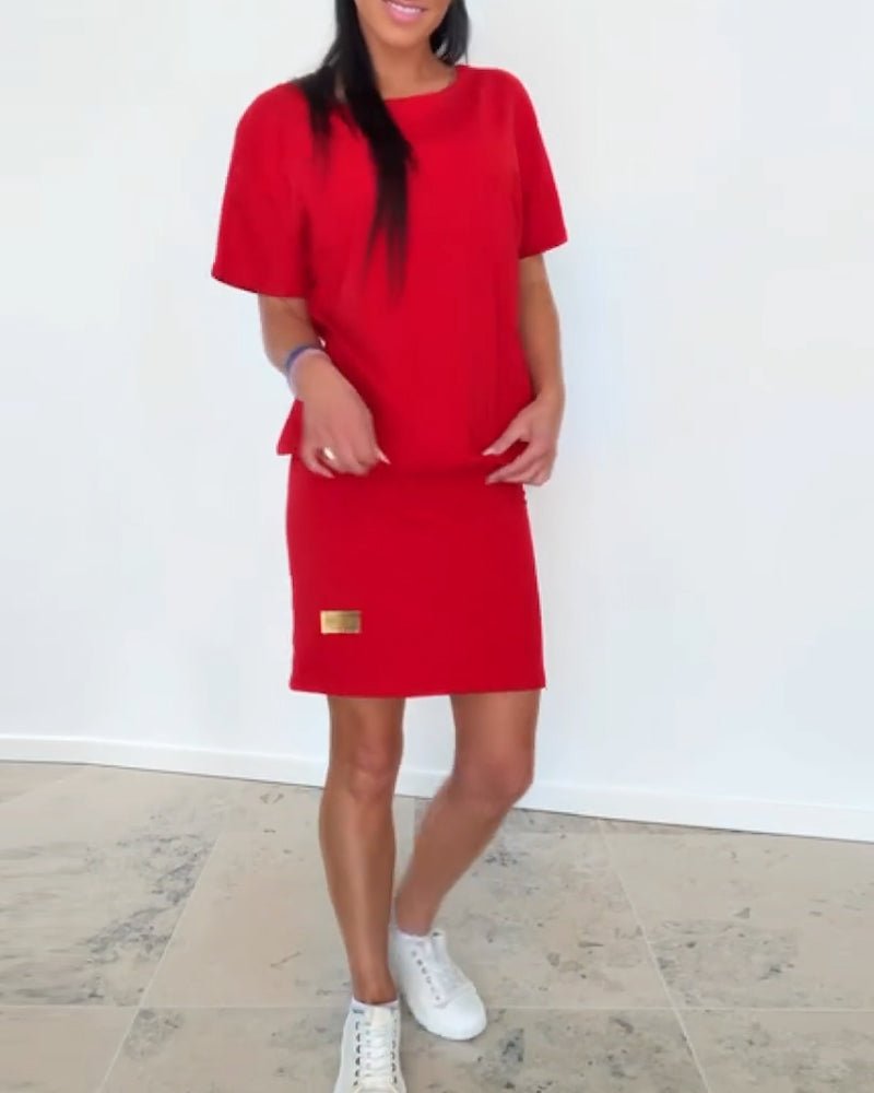 Demyra - Robe courte femme stretch noire style casual chic