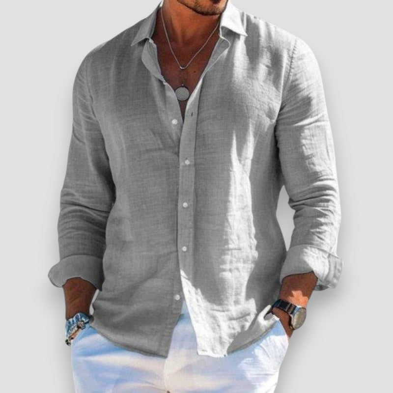 Lucien - Chemise homme légère en coton-polyester pour l’été