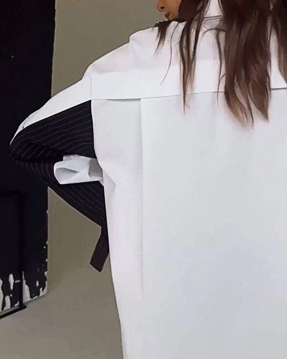 Ersilia™ - Contrast Chic Patchwork Shirt