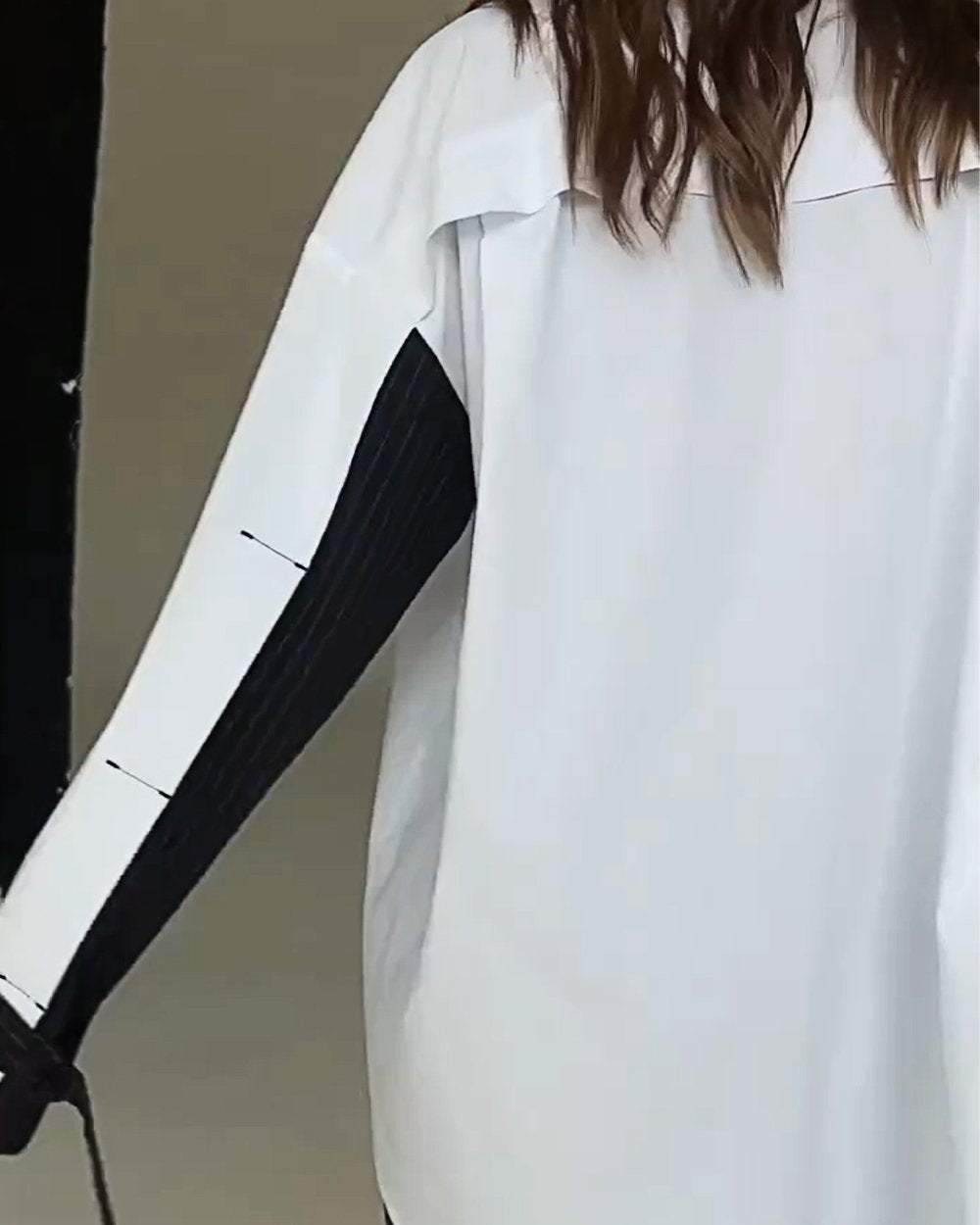 Ersilia™ - Contrast Chic Patchwork Shirt