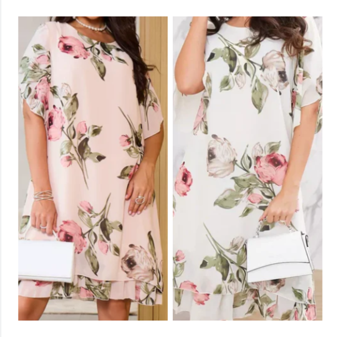 Kalina™ - Robe en mousseline avec pétales de fleurs