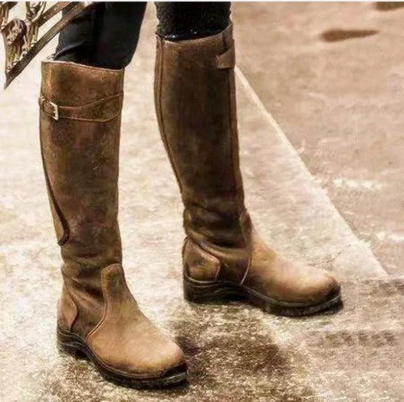 Averlina™ - Bottes d’Équitation en Cuir Imperméable