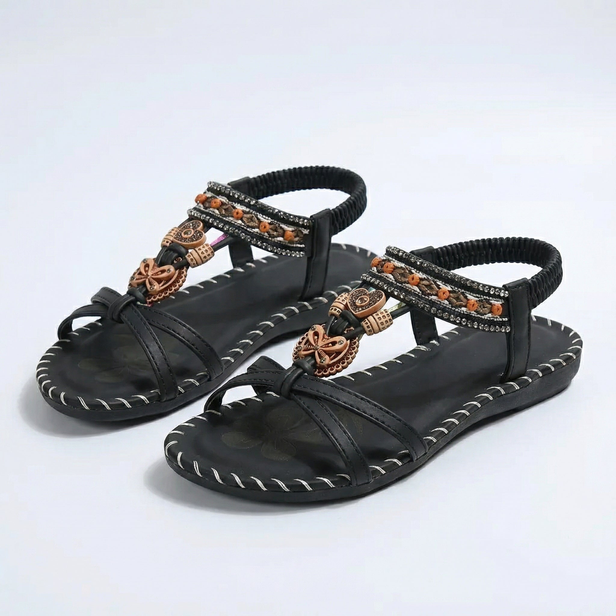 Hovira™ - Sandales Plates Bohèmes Confortables Style Ibiza Chic