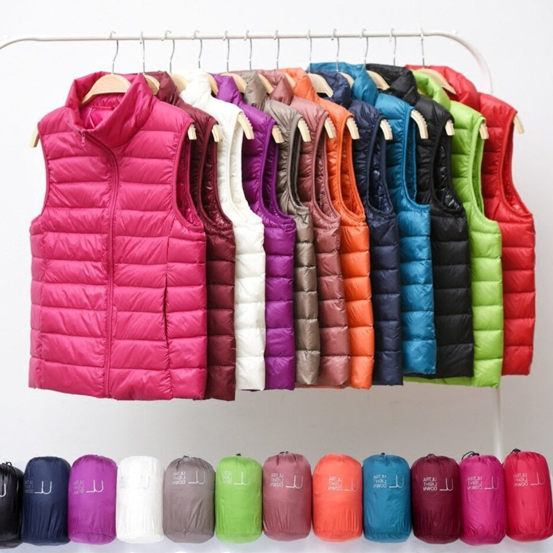 Quelora™ - Gilet Plissé Léger En Plumes Pour Un Style Élégant