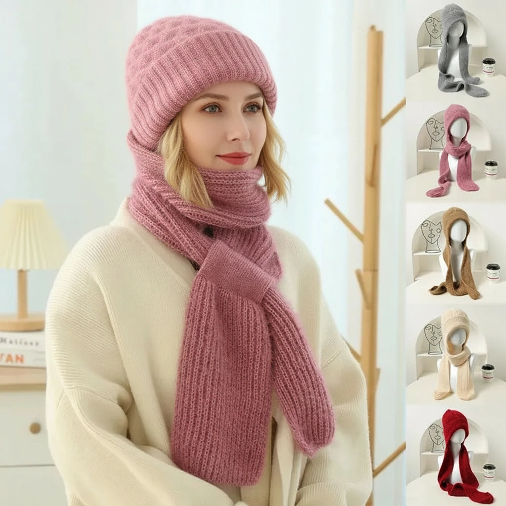 Amarielle - Ensemble Hiver Polaire Anti-Froid avec Protection Auditive